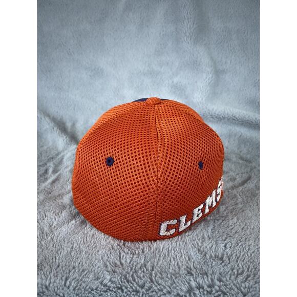 Clemson Tigers Fitted Hat Cap Zephyr Size Medium Large Orange Purple Mesh - Picture 4 of 7